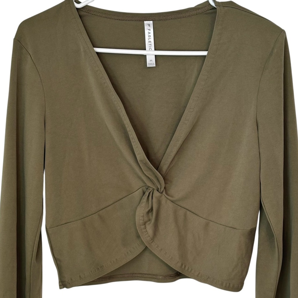 Fabletics Twist Front Top Green M - Picture 4 of 5